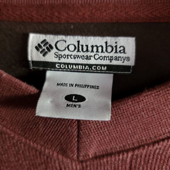 Columbia Mens Sweater Rust Brown Size Large Fall - Picture 4 of 5